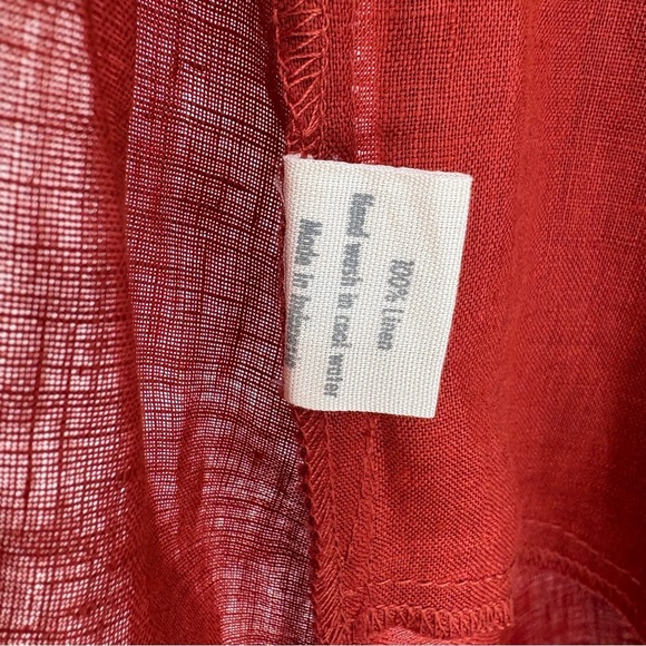 All That Remains Lucia Linen Maxi Dress | Artisan Limited Edition | Sz 6 | Red - Picture 10 of 12